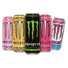 Monster viking berry, ultra gold, ultra
strawberry, mango loco of zero sugar